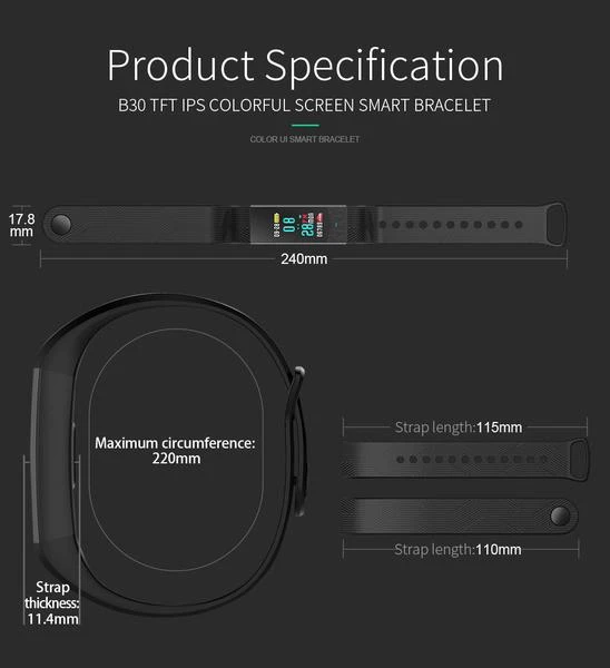 BOZLUN B30 WATERPROOF BLUETOOTH SMART WATCH