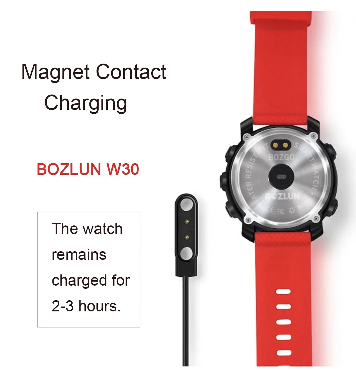 BOZLUN W30 SmartWatch-Replacement Charger-01