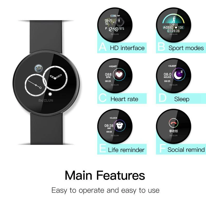 Bozlunofficial Bozlun B36M Men Advanced Waterproof Fitness / Multisport Watch