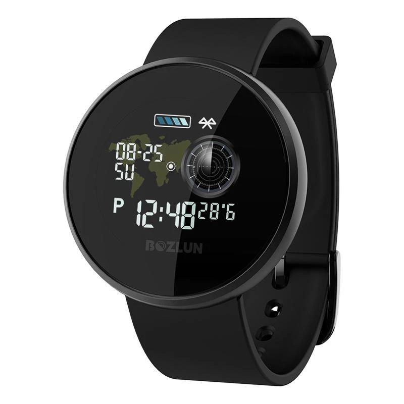 Bozlunofficial All Black Bozlun B36M Men Advanced Waterproof Fitness / Multisport Watch