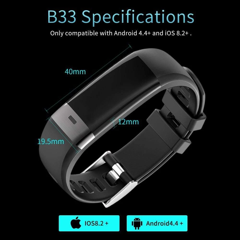 BOZLUN B33 Blood oxygen Monitor Smart Bracelet - bozlun-world